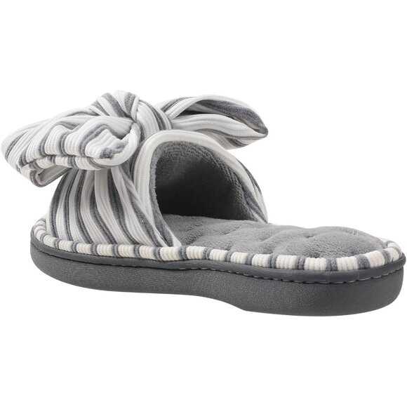 Women's Eurytides Slide Slippers Memory Foam House Gray White Shoes - Picture 6 of 8
